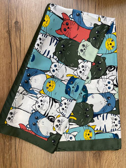 K13596 Платок 60/60 шелк искусственный ТМ_ЗЕЛЕНЫЙ