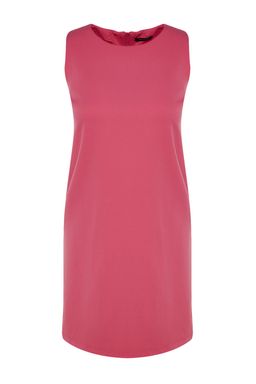 TRENDYOLMILLA Siyah Duz Kesim Kolsuz Bisiklet Yaka Mini Dokuma Elbise TWOSS19FG0063 фото 18