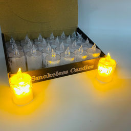 Новогодний декор Ночник - Свеча короткая 6,5 см (24 шт в уп)