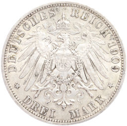 3 марки 1909 года А Германия (Пруссия)