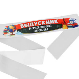 Цена за 5 шт. Лента с цветным нанесением Выпускник начальной школы, 160 х 10 см - Simaland фото 3