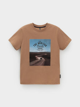 КР 302840/коричневый 1038 к584 фуфайка (футболка) для мал - Crockid фото 2