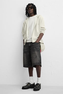 BASIC BAGGY FIT DENIM BERMUDA - Zara фото 6