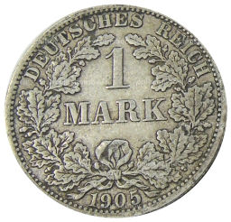 1 марка 1905 года A Германия