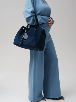 Замшевая сумка с матрешкой Vasilisa DBR 31210 синяя глубина  фото 9