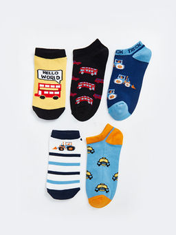 Desenli Erkek ?ocuk Patik ?orap 5li