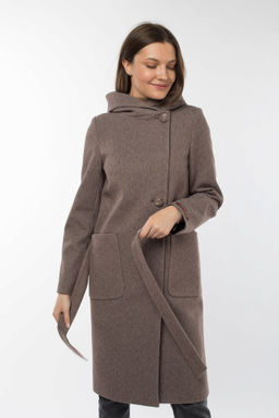 01-10472 Пальто женское демисезонное (пояс)