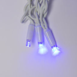 ULD-B3010-200/TWK BLUE IP67 Бахрома светодиодная с эффектом мерцания, 3м. Соединяемая. 200 светодиодов. Синий свет. Провод белый. TM Uniel. - Volpe фото 4