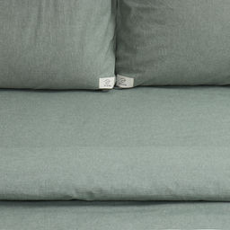 Постельное бельё Этель Denim 1.5 сп, 155х210см, 160х240см, 50х70-2шт, цвет оливковый, жатый хлопок, 140гр/  фото 9