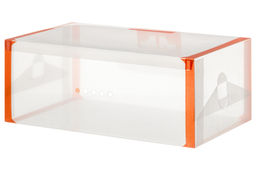 Набор 4 коробок для хранения мужской обуви 35*21*14 см Оранжевая кайма складные, c ручкой.. - Elan gallery фото 5