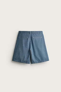 BERMUDA DENIM LIGERO PLIEGUES / Azul - Zara фото 7