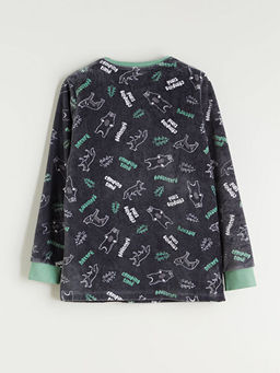 Desenli Erkek ?ocuk Kadife Pijama ?st