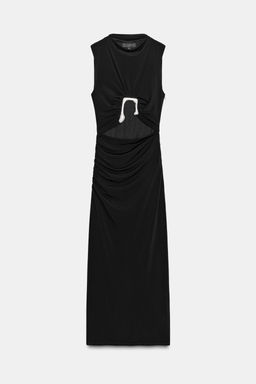 DRAPED CUT-OUT DRESS WITH SHINY DETAIL - Zara фото 6