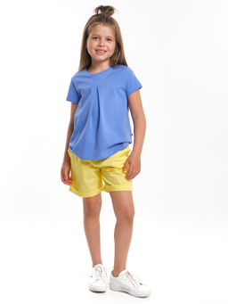 Комплект для девочки с шортами UD 6920/7936 синий василек - Mini maxi фото 4