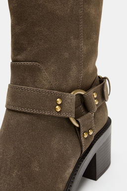 BIKER HEEL ANKLE BOOTS - Zara фото 6