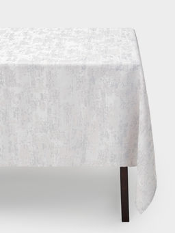 Скатерть, 170х250 см, жаккард, полиэстер, белая, Ornament