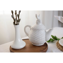 Заварочный чайник Доляна Зайка, 800 мл, доломит, белый