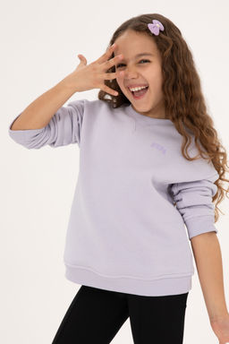 K_z _ocuk Lila _ardonlu Bisiklet Yaka Basic Sweatshirt Sepette S_rpriz _ndirim - U.s. polo assn фото 6