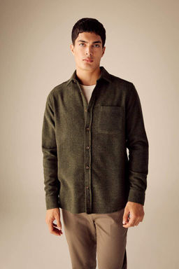 Рубашка Lumberjack с длинным рукавом стандартного кроя - Defacto фото 4