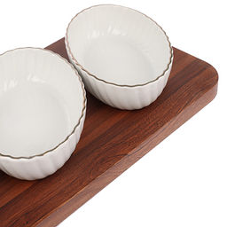 90050-509 Менажница на подставке 3 блюда 4пр керамика LR (х8) - Mayer&boch фото 2