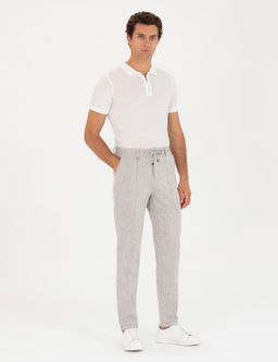 Белая приталенная трикотажная футболка с воротником-поло - Cacharel фото 4