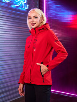 Женская мембранная куртка виндстоппер на флисе Azimuth Сияние 124/23983_711 Красный  фото 12