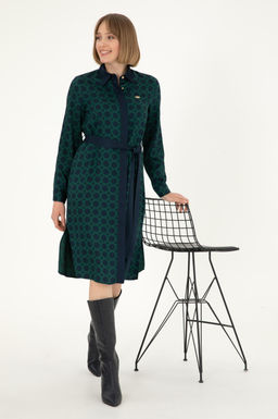 Женское тканое платье цвета индиго Неожиданная скидка в корзине