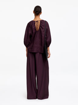Blusa de lino fruncida - H&m фото 5