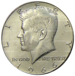 1/2 доллара (50 центов) 1966 года США