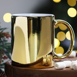 Кружка керамическая новогодняя Дорого внимание Тепла и уюта, 330 мл  фото 4