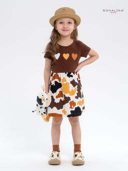 Платье Лето шоколад-муму сердечки LE - Sovalina фото 2