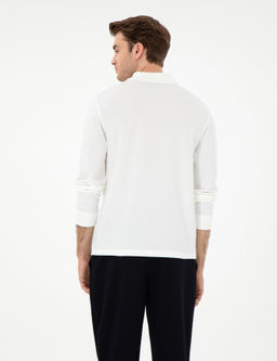 Ekru Slim Fit K_vr_lmaz Yaka Sweatshirt - Pierre cardin фото 5