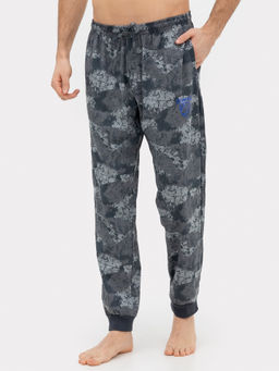 Брюки мужские серые с принтом "камуфляж"