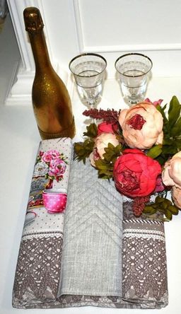 Столовый набор Прованс:скатерть 150*250 см.+12 салф. рогожка