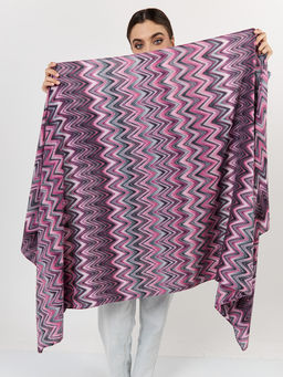 Большой, мягкий, тонкий и очень нежный двусторонний палантин с рисунком - Tantino фото 2