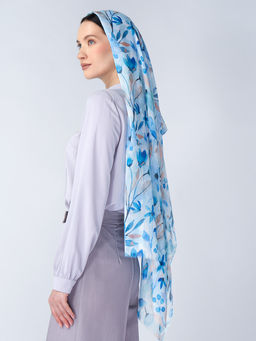 Большой, мягкий, тонкий и очень нежный двусторонний палантин с рисунком - Tantino фото 7