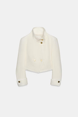 ZW COLLECTION CONTRAST CROPPED JACKET LIMITED EDITION - Zara фото 5