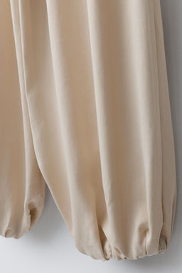 PANTAL?N BOMBACHO PLIEGUES / Beige claro - Zara фото 5