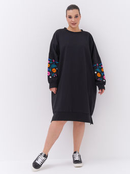 Платье с вышивкой PP13202BLK01