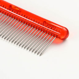 Расчёска для шерсти Пузырьки, прозрачная, 20 х 3,6 см, красная - Пижон фото 3