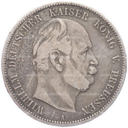 Монета 5 марок 1876 года A Германия (Пруссия)