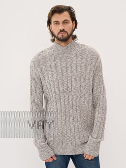 Свитер мужской 5232-12341. 07 молоко/коричневый