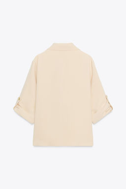DOUBLE-BREASTED BLAZER WITH ROLLED-UP SLEEVES - Zara фото 17