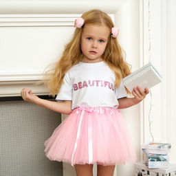 Набор для фотосессии KAFTAN Пушистая снежинка; юбка трёхслойная и заколки для волос