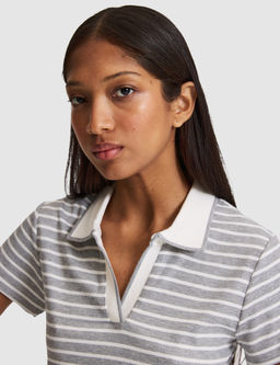 Gri Melanj Slim Fit Polo Yaka Ti__rt