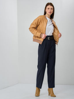 Бомбер стеганый из эко-кожи - Tantino фото 3