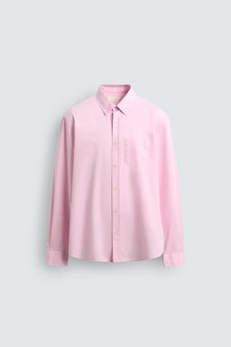 CAMISA REGULAR FIT TWILL ALGOD?N / Rosa - Zara фото 8
