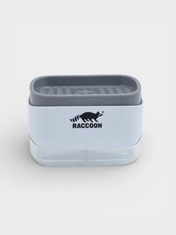 Дозатор для моющего средства с подставкой для губки Raccoon, губка в комплекте