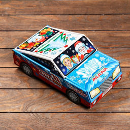 Цена за 5 шт. Подарочная коробка «Новогодние гонки» 11.3×31.5×13.3 см