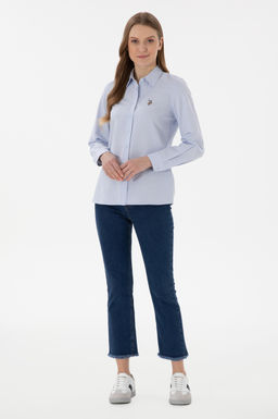 Kad_n A__k Mavi Uzun Kollu Basic G_mlek Sepette S_rpriz _ndirim - U.s. polo assn фото 4